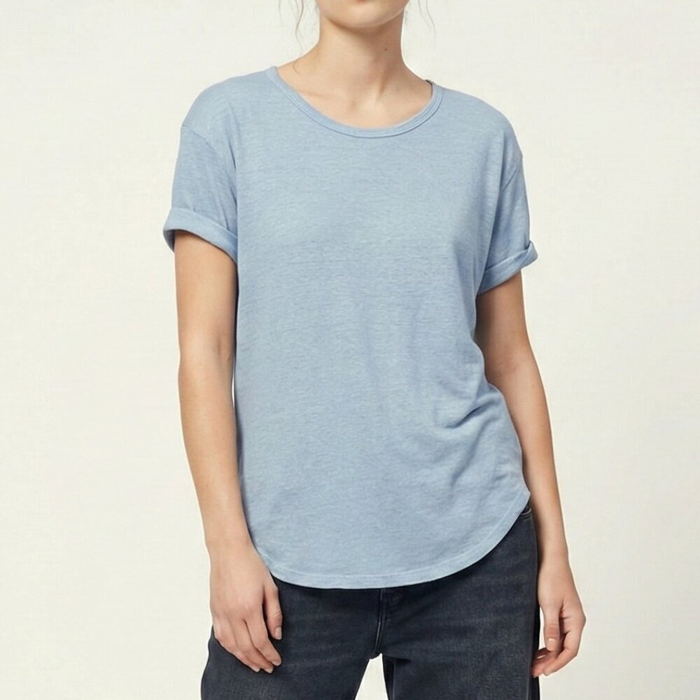 Isabel Marant รtoile Koldi T shirt Linen Blue XS